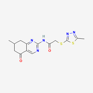 N-(7-methyl-5-oxo-5,6,7,8-tetrahydroquinazolin-2-yl)-2-[(5-methyl-1,3,4-thiadiazol-2-yl)sulfanyl]acetamide