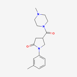 molecular formula C17H23N3O2 B4548911 1-(3-Methylphenyl)-4-[(4-methylpiperazin-1-yl)carbonyl]pyrrolidin-2-one 