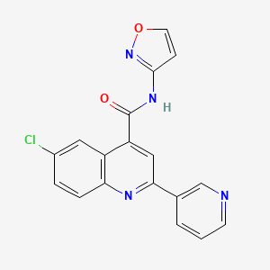 6-chloro-N-3-isoxazolyl-2-(3-pyridinyl)-4-quinolinecarboxamide