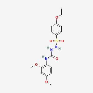 molecular formula C17H21N3O6S B4548927 N-(2,4-dimethoxyphenyl)-2-[(4-ethoxyphenyl)sulfonyl]hydrazinecarboxamide 