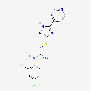 molecular formula C15H11Cl2N5OS B4548934 N-(2,4-dichlorophenyl)-2-[(5-pyridin-4-yl-1H-1,2,4-triazol-3-yl)sulfanyl]acetamide 