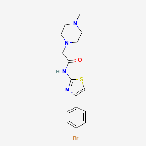 N-[4-(4-bromophenyl)-1,3-thiazol-2-yl]-2-(4-methylpiperazin-1-yl)acetamide