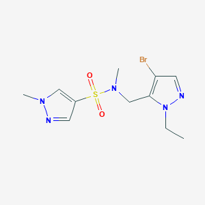 N-[(4-bromo-1-ethyl-1H-pyrazol-5-yl)methyl]-N,1-dimethyl-1H-pyrazole-4-sulfonamide