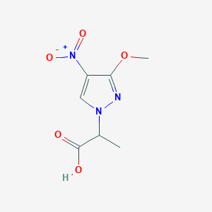 molecular formula C7H9N3O5 B454900 2-(3-甲氧基-4-硝基-1H-吡唑-1-基)丙酸 CAS No. 512809-67-5