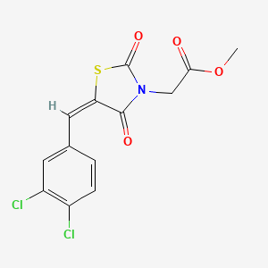 molecular formula C13H9Cl2NO4S B4549007 methyl [(5E)-5-(3,4-dichlorobenzylidene)-2,4-dioxo-1,3-thiazolidin-3-yl]acetate 