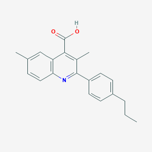 3,6-Dimethyl-2-(4-propylphenyl)quinoline-4-carboxylic acid