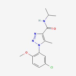 molecular formula C14H17ClN4O2 B4549011 1-(5-chloro-2-methoxyphenyl)-N-isopropyl-5-methyl-1H-1,2,3-triazole-4-carboxamide 