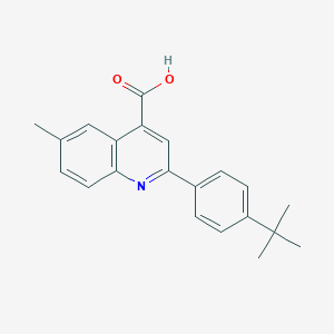 molecular formula C21H21NO2 B454902 2-(4-Tert-butylphenyl)-6-methylquinoline-4-carboxylic acid CAS No. 438219-50-2
