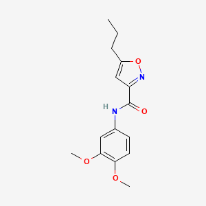 molecular formula C15H18N2O4 B4549031 N-(3,4-dimethoxyphenyl)-5-propyl-3-isoxazolecarboxamide 