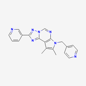 molecular formula C20H17N7 B4549053 8,9-DIMETHYL-2-(3-PYRIDYL)-7-(4-PYRIDYLMETHYL)-7H-PYRROLO[3,2-E][1,2,4]TRIAZOLO[1,5-C]PYRIMIDINE 