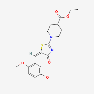 molecular formula C20H24N2O5S B4549065 Ethyl 1-[(5E)-5-[(2,5-dimethoxyphenyl)methylidene]-4-oxo-4,5-dihydro-1,3-thiazol-2-YL]piperidine-4-carboxylate 