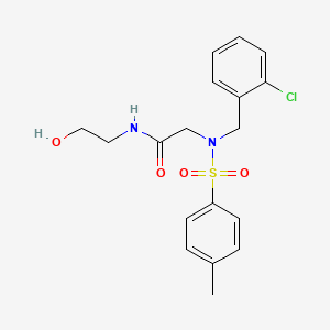 2-[(2-chlorophenyl)methyl-(4-methylphenyl)sulfonylamino]-N-(2-hydroxyethyl)acetamide