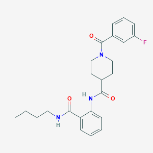 N-[2-(butylcarbamoyl)phenyl]-1-(3-fluorobenzoyl)piperidine-4-carboxamide