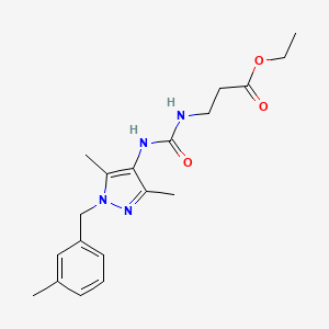 ETHYL 3-[({[3,5-DIMETHYL-1-(3-METHYLBENZYL)-1H-PYRAZOL-4-YL]AMINO}CARBONYL)AMINO]PROPANOATE