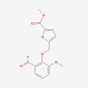 molecular formula C15H14O6 B454909 Methyl 5-[(2-formyl-6-methoxyphenoxy)methyl]furan-2-carboxylate CAS No. 438219-58-0