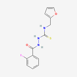 molecular formula C13H12IN3O2S B4549100 N-(2-furylmethyl)-2-(2-iodobenzoyl)hydrazinecarbothioamide 