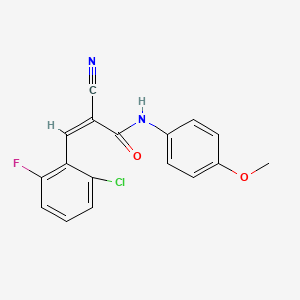 molecular formula C17H12ClFN2O2 B4549109 3-(2-chloro-6-fluorophenyl)-2-cyano-N-(4-methoxyphenyl)acrylamide 