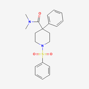 molecular formula C20H24N2O3S B4549113 N,N-dimethyl-4-phenyl-1-(phenylsulfonyl)-4-piperidinecarboxamide 