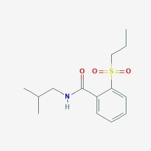 molecular formula C14H21NO3S B4549117 N-(2-methylpropyl)-2-propylsulfonylbenzamide 