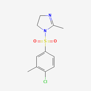 molecular formula C11H13ClN2O2S B4549118 1-[(4-chloro-3-methylphenyl)sulfonyl]-2-methyl-4,5-dihydro-1H-imidazole 