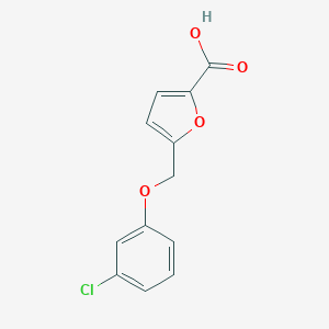 molecular formula C12H9ClO4 B454912 5-[(3-Chlorophenoxy)methyl]-2-furoic acid CAS No. 74556-56-2
