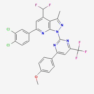 6-(3,4-dichlorophenyl)-4-(difluoromethyl)-1-[4-(4-methoxyphenyl)-6-(trifluoromethyl)-2-pyrimidinyl]-3-methyl-1H-pyrazolo[3,4-b]pyridine