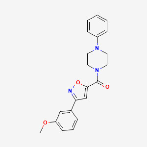 1-[3-(3-METHOXYPHENYL)-1,2-OXAZOLE-5-CARBONYL]-4-PHENYLPIPERAZINE