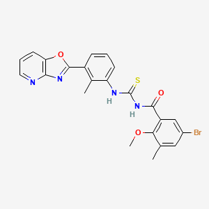 5-bromo-2-methoxy-3-methyl-N-{[(2-methyl-3-[1,3]oxazolo[4,5-b]pyridin-2-ylphenyl)amino]carbonothioyl}benzamide