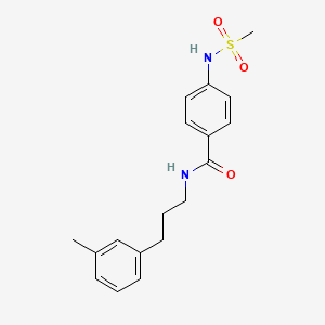 N-[3-(3-methylphenyl)propyl]-4-[(methylsulfonyl)amino]benzamide