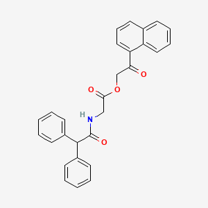 molecular formula C28H23NO4 B4549159 2-(1-naphthyl)-2-oxoethyl N-(diphenylacetyl)glycinate 