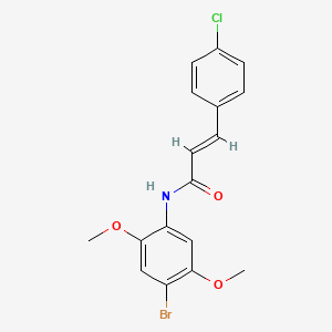 (2E)-N-(4-bromo-2,5-dimethoxyphenyl)-3-(4-chlorophenyl)prop-2-enamide