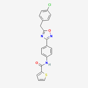 N-{4-[5-(4-chlorobenzyl)-1,2,4-oxadiazol-3-yl]phenyl}-2-thiophenecarboxamide