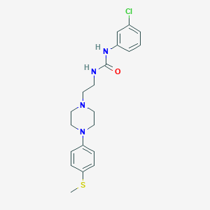 1-(3-Chlorophenyl)-3-[2-[4-(4-methylsulfanylphenyl)piperazin-1-yl]ethyl]urea