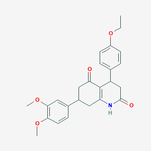 molecular formula C25H27NO5 B4549210 7-(3,4-dimethoxyphenyl)-4-(4-ethoxyphenyl)-4,6,7,8-tetrahydroquinoline-2,5(1H,3H)-dione 