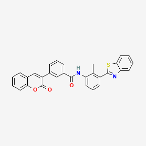 N-[3-(1,3-benzothiazol-2-yl)-2-methylphenyl]-3-(2-oxo-2H-chromen-3-yl)benzamide