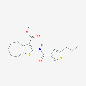 methyl 2-{[(5-propyl-3-thienyl)carbonyl]amino}-5,6,7,8-tetrahydro-4H-cyclohepta[b]thiophene-3-carboxylate