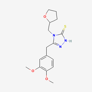 molecular formula C16H21N3O3S B4549247 5-(3,4-dimethoxybenzyl)-4-(tetrahydrofuran-2-ylmethyl)-4H-1,2,4-triazole-3-thiol 