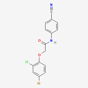 2-(4-bromo-2-chlorophenoxy)-N-(4-cyanophenyl)acetamide