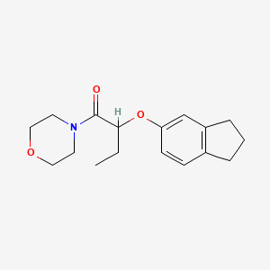 molecular formula C17H23NO3 B4549254 2-(2,3-dihydro-1H-inden-5-yloxy)-1-(morpholin-4-yl)butan-1-one 