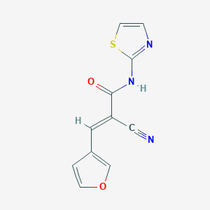 molecular formula C11H7N3O2S B4549275 2-cyano-3-(3-furyl)-N-1,3-thiazol-2-ylacrylamide 