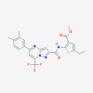 Methyl 2-({[5-(3,4-dimethylphenyl)-7-(trifluoromethyl)pyrazolo[1,5-a]pyrimidin-2-yl]carbonyl}amino)-5-ethylthiophene-3-carboxylate