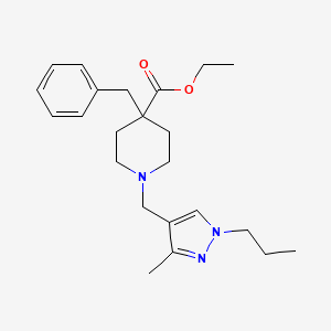 ethyl 4-benzyl-1-[(3-methyl-1-propyl-1H-pyrazol-4-yl)methyl]-4-piperidinecarboxylate