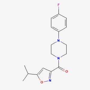 molecular formula C17H20FN3O2 B4549299 1-(4-fluorophenyl)-4-[(5-isopropyl-3-isoxazolyl)carbonyl]piperazine 