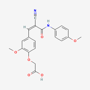 molecular formula C20H18N2O6 B4549310 (4-{2-cyano-3-[(4-methoxyphenyl)amino]-3-oxo-1-propen-1-yl}-2-methoxyphenoxy)acetic acid 