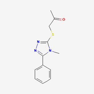 1-[(4-methyl-5-phenyl-4H-1,2,4-triazol-3-yl)thio]acetone