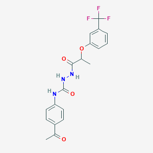 N-(4-acetylphenyl)-2-{2-[3-(trifluoromethyl)phenoxy]propanoyl}hydrazinecarboxamide