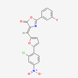 4-{[5-(2-chloro-4-nitrophenyl)-2-furyl]methylene}-2-(3-fluorophenyl)-1,3-oxazol-5(4H)-one