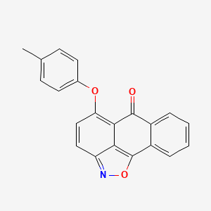 molecular formula C21H13NO3 B4549360 5-(4-methylphenoxy)-6H-anthra[1,9-cd]isoxazol-6-one 