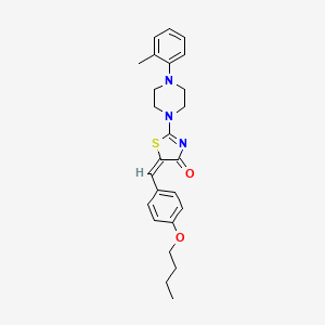 molecular formula C25H29N3O2S B4549376 (5E)-5-(4-butoxybenzylidene)-2-[4-(2-methylphenyl)piperazin-1-yl]-1,3-thiazol-4(5H)-one 