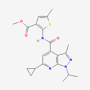 methyl 2-{[(6-cyclopropyl-1-isopropyl-3-methyl-1H-pyrazolo[3,4-b]pyridin-4-yl)carbonyl]amino}-5-methyl-3-thiophenecarboxylate